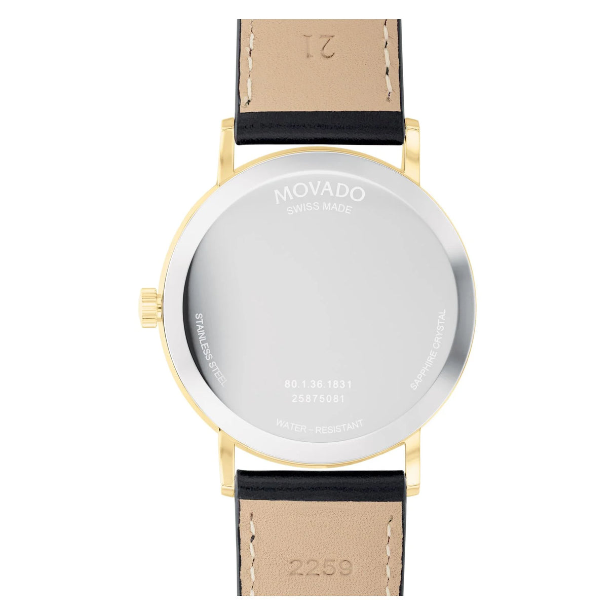 0607837 Reloj Movado Signature de hombre banda de piel 40 mm