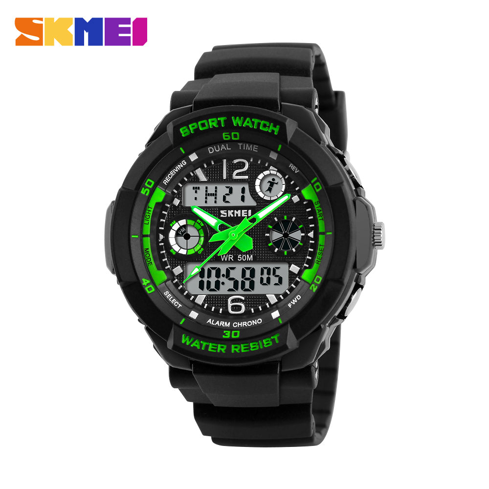 931 Reloj Skmei para Hombre Pulsera de Caucho Doble hora