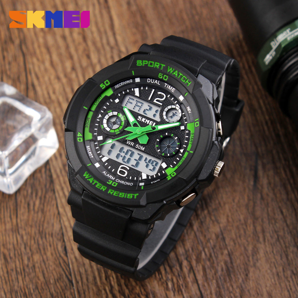 931 Reloj Skmei para Hombre Pulsera de Caucho Doble hora