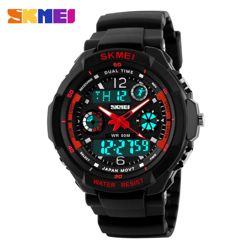 931 Reloj Skmei para Hombre Pulsera de Caucho Doble hora