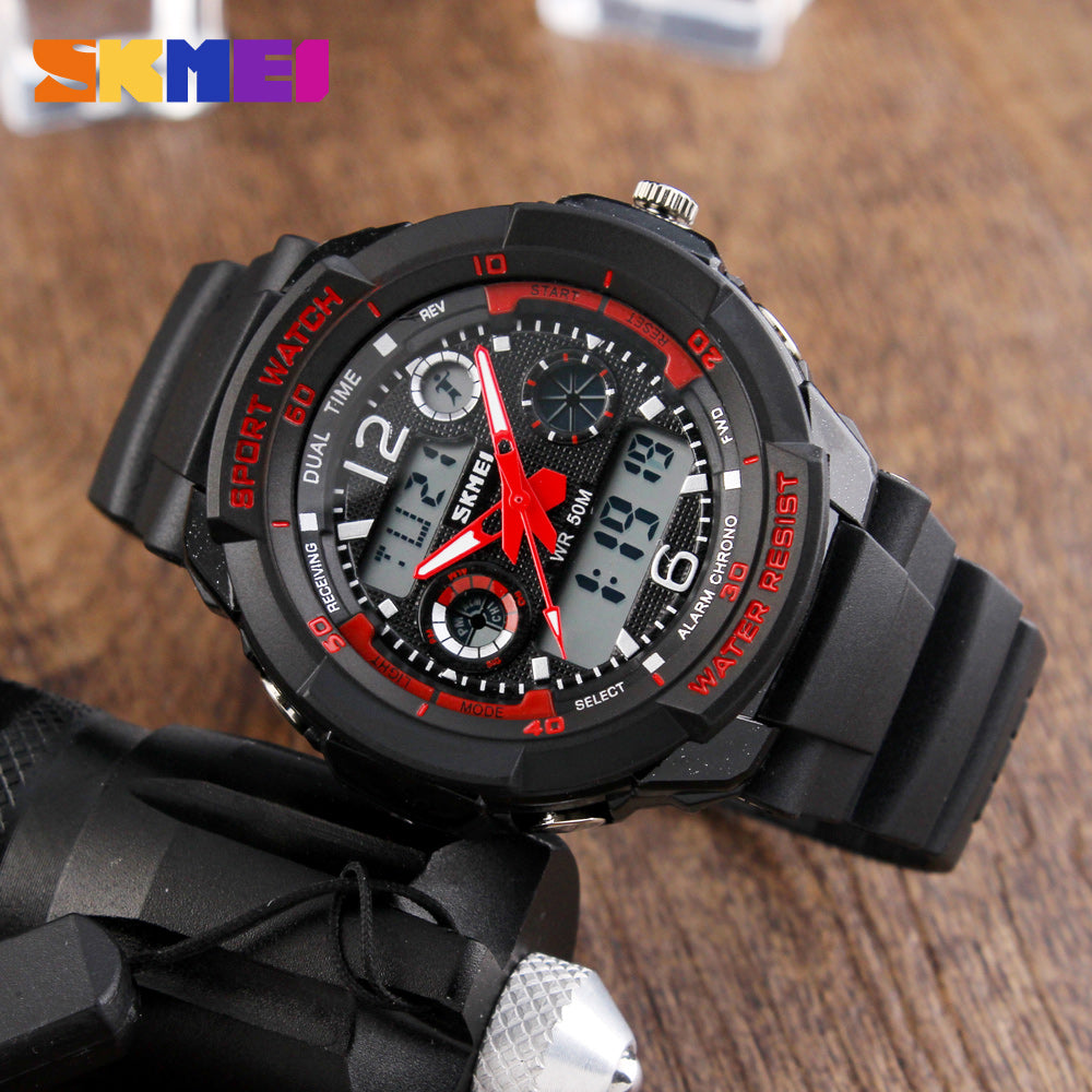 931 Reloj Skmei para Hombre Pulsera de Caucho Doble hora
