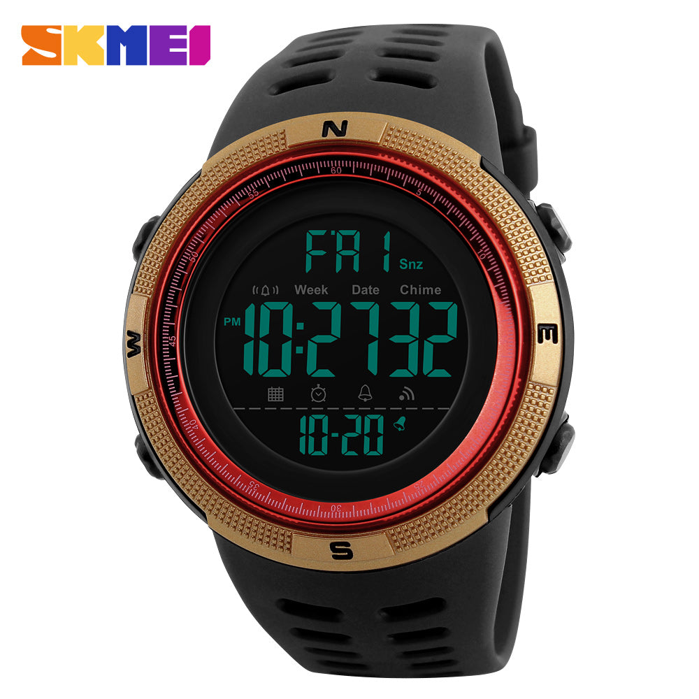 1251 Skmei Reloj para Hombre Pulsera de Caucho Digital