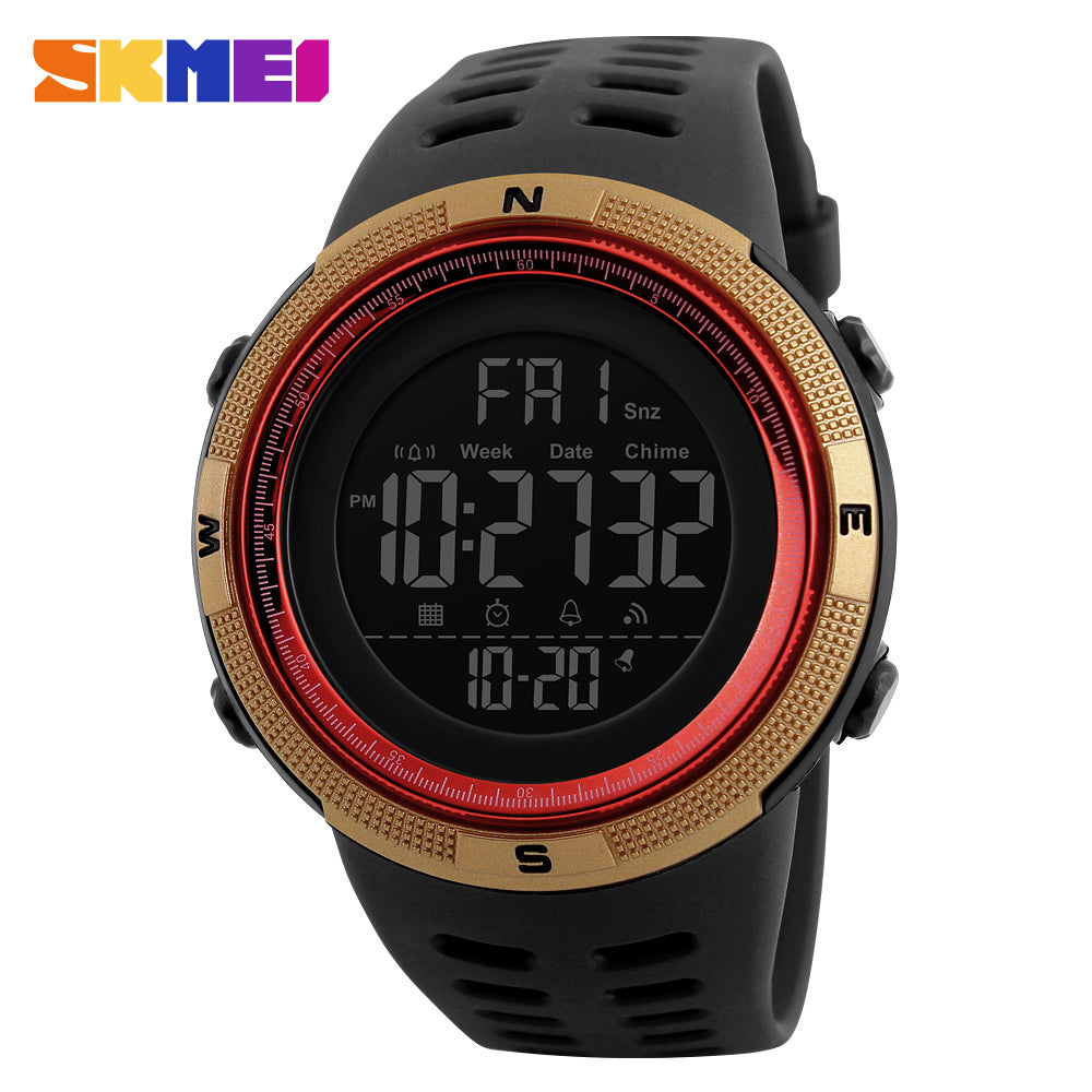 1251 Skmei Reloj para Hombre Pulsera de Caucho Digital
