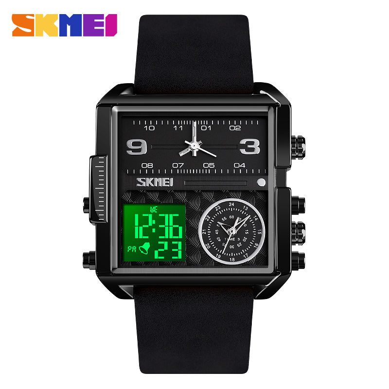 1584L Reloj Skmei para Hombre Pulsera de Caucho Doble hora