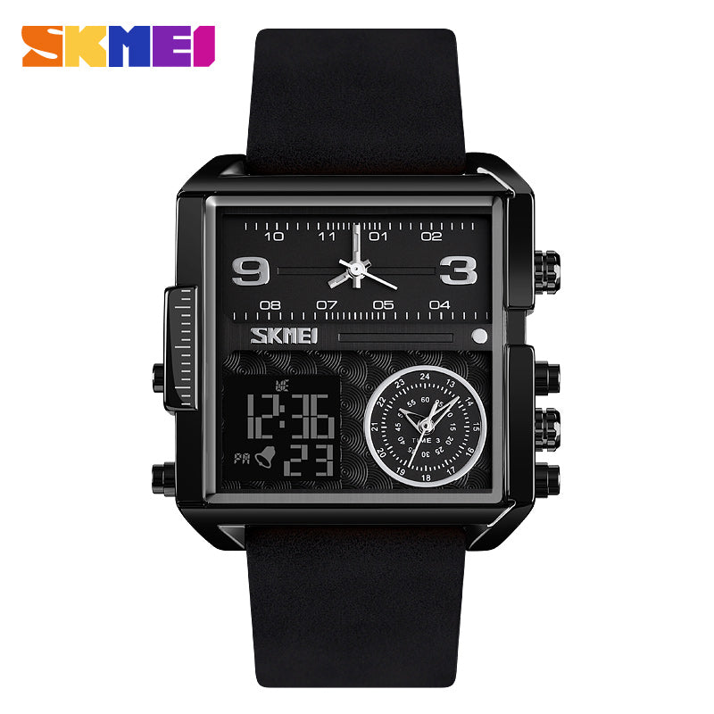 1584L Reloj Skmei para Hombre Pulsera de Caucho Doble hora