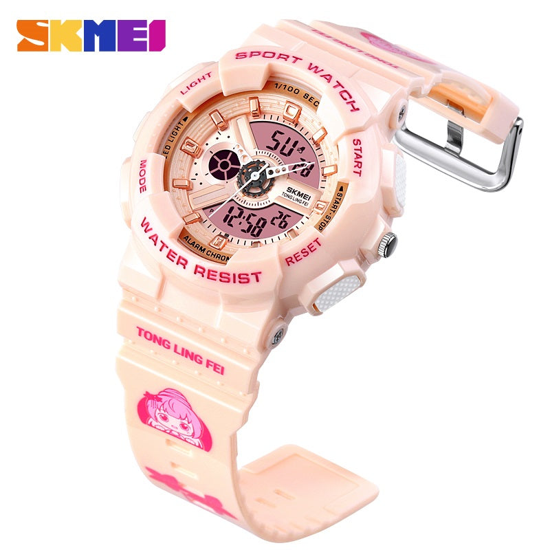 1689 Reloj Skmei Unisex Pulsera de Caucho Doble hora