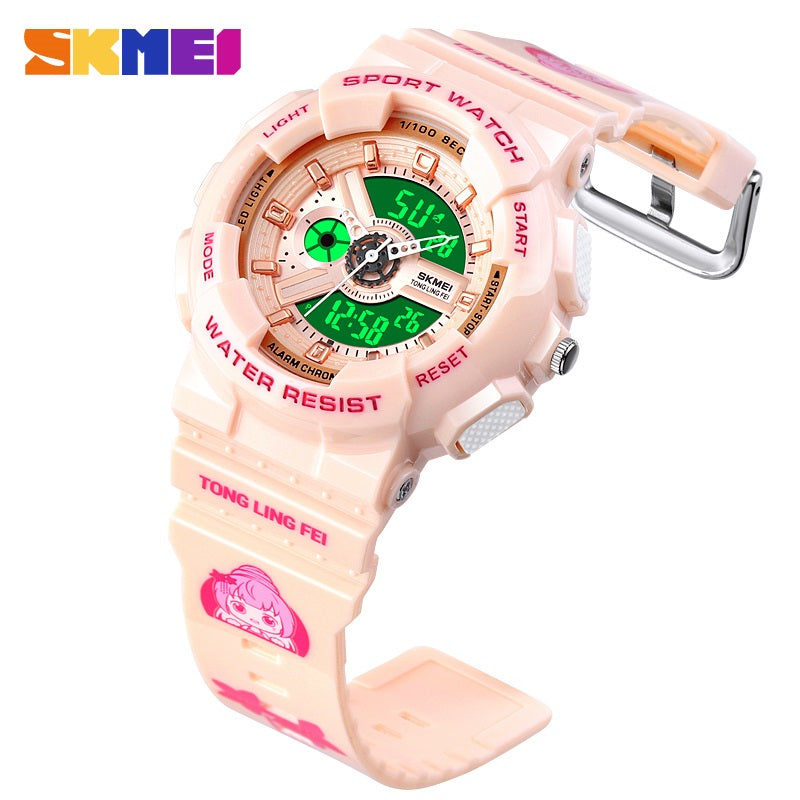 1689 Reloj Skmei Unisex Pulsera de Caucho Doble hora