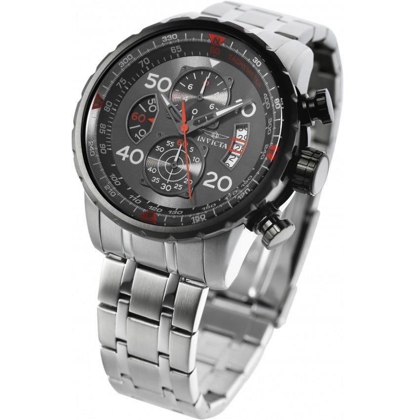 Invicta Aviator Reloj para Hombre Pulsera de Acero Inoxidable Metal Caballero 48 mm