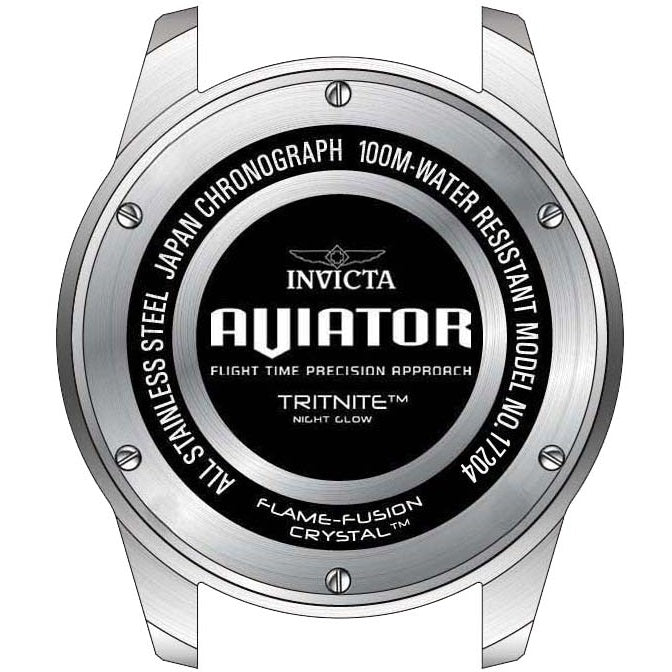 Invicta Aviator Reloj para Hombre Pulsera de Acero Inoxidable Metal Caballero 48 mm
