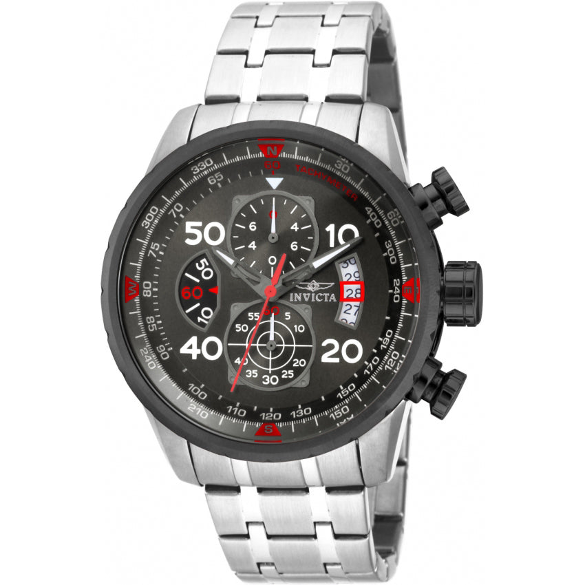 Invicta Aviator Reloj para Hombre Pulsera de Acero Inoxidable Metal Caballero 48 mm