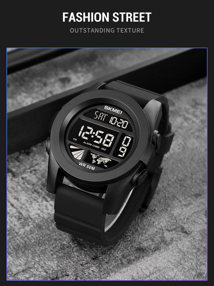 1906 Reloj Skmei para Hombre Pulsera de Caucho Digital