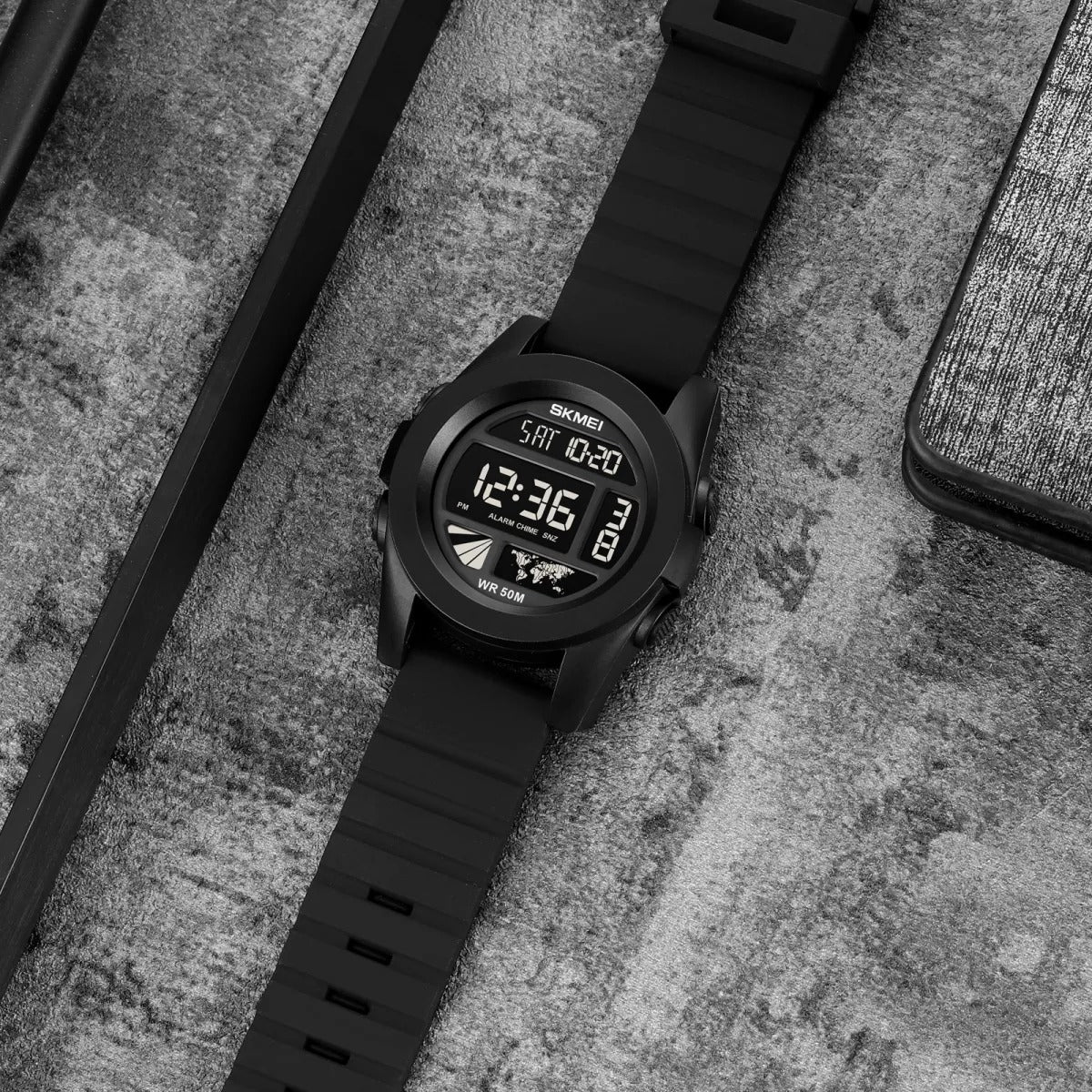 1906 Reloj Skmei para Hombre Pulsera de Caucho Digital