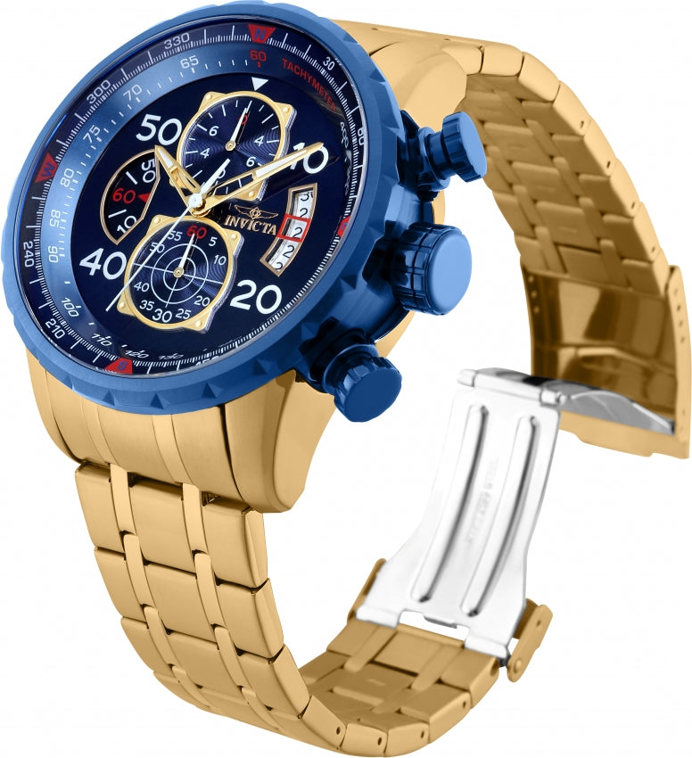 Invicta Aviator Reloj para Hombre Pulsera de Acero Inoxidable Metal Caballero 48 mm