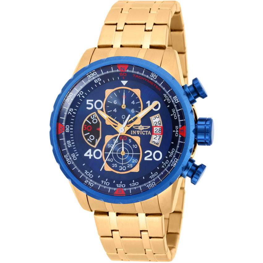 Invicta Aviator Reloj para Hombre Pulsera de Acero Inoxidable Metal Caballero 48 mm