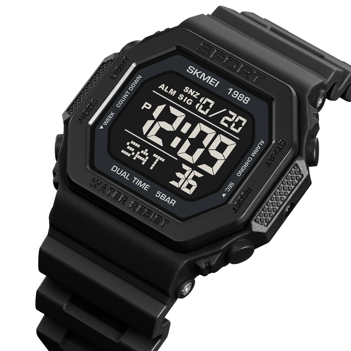 1988 Skmei Reloj Digital Pulsera de Resina para Hombre