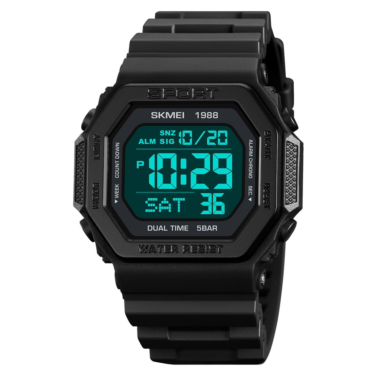 1988 Skmei Reloj Digital Pulsera de Resina para Hombre
