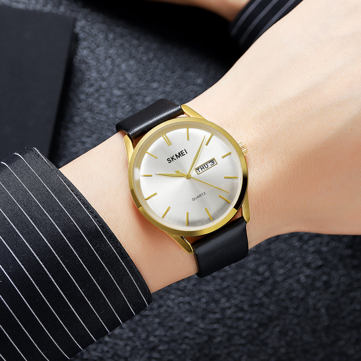 1991 Skmei Reloj para Hombre Pulsera de Cuero Análogo