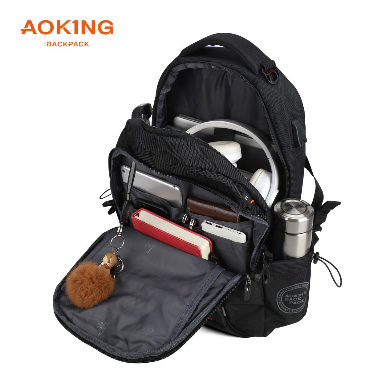 SN67687-2 Mochila Aoking Escolar de 3 Zippers