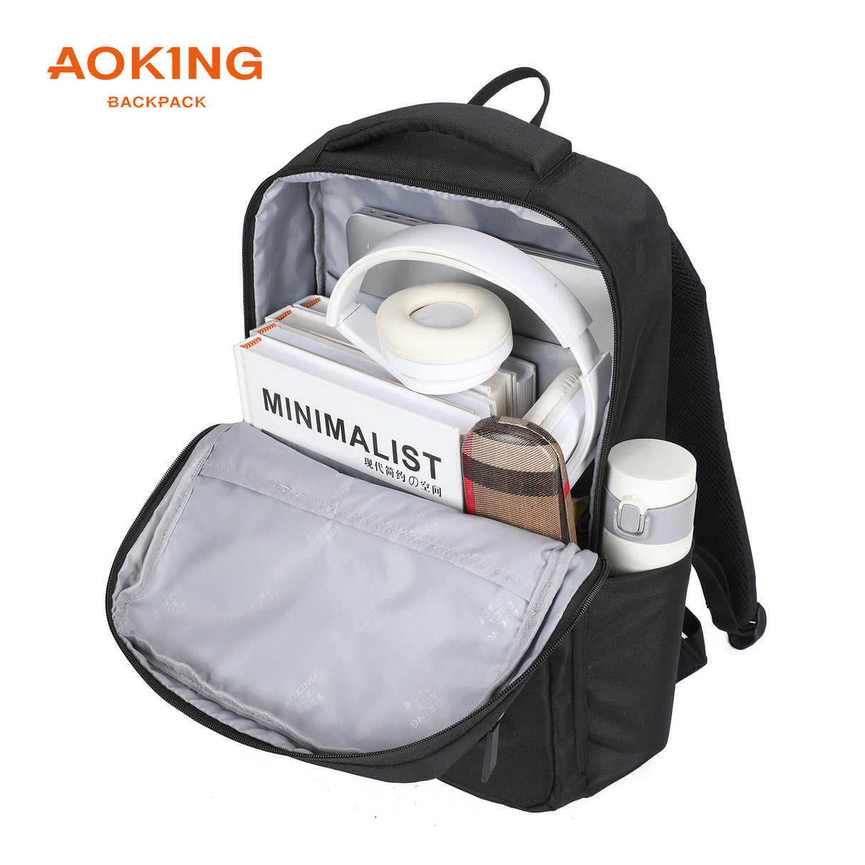 SN2105-12 Mochila Aoking espaciosa con bolsillos laterales