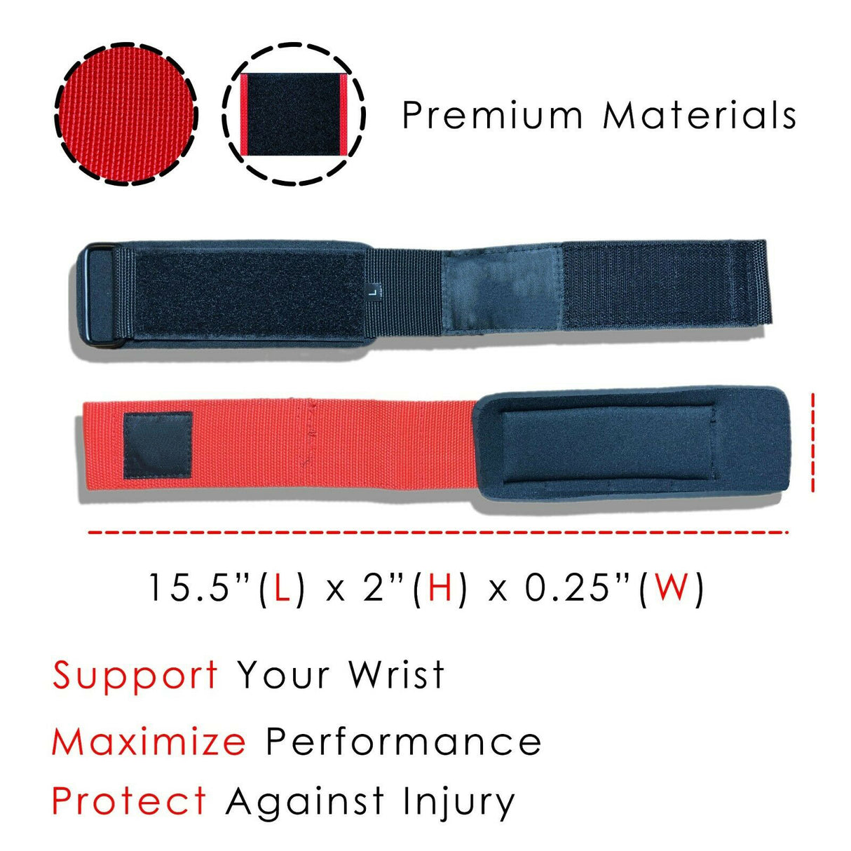 #2-0014 Muñequera Premium para hacer ejercicio soporte para levantamiento de pesas