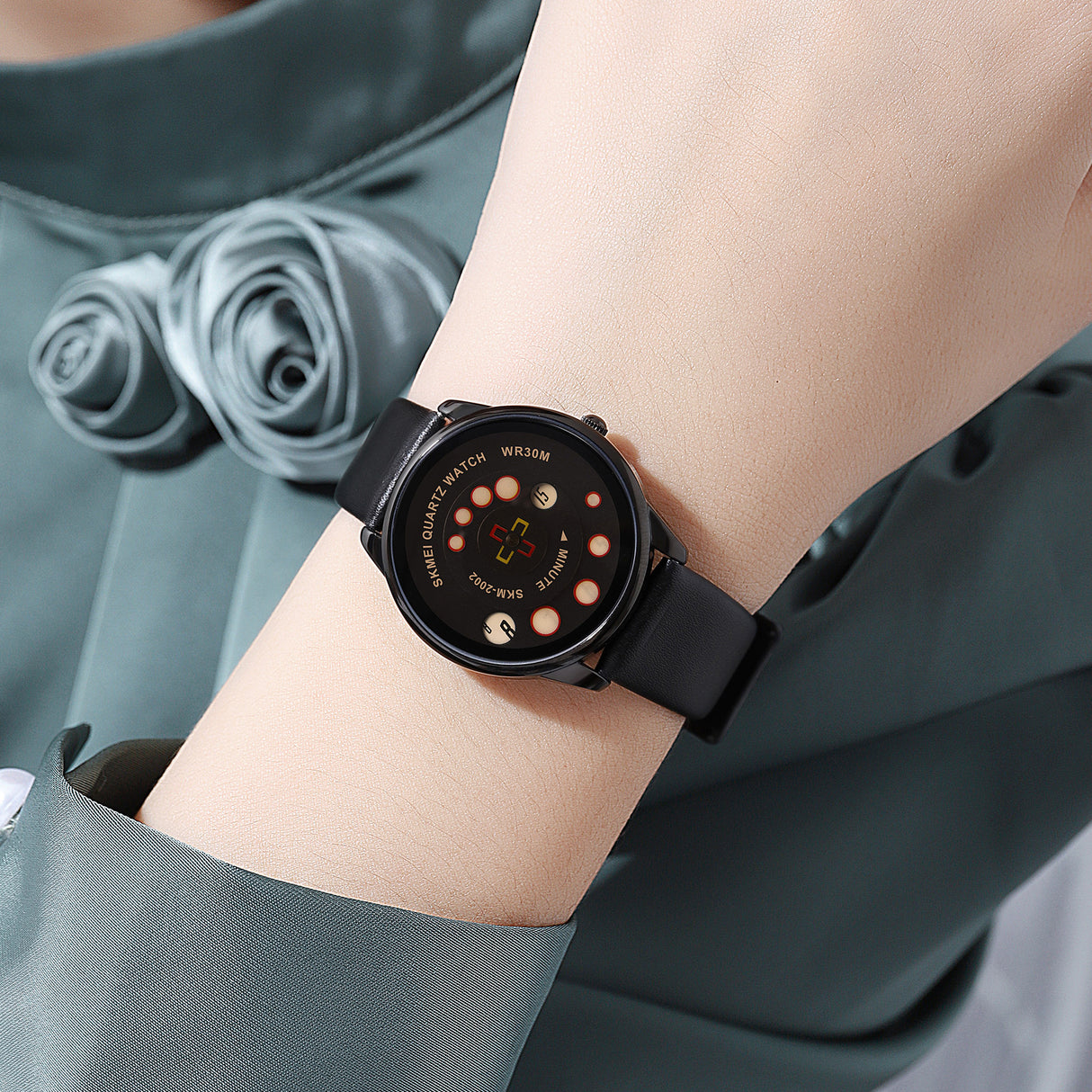 2002 Skmei Reloj para Hombre Pulsera de Cuero Análogo