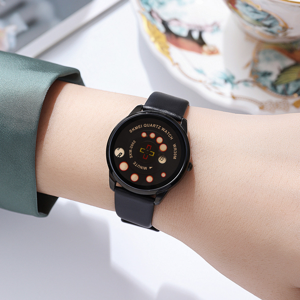 2002 Skmei Reloj para Hombre Pulsera de Cuero Análogo