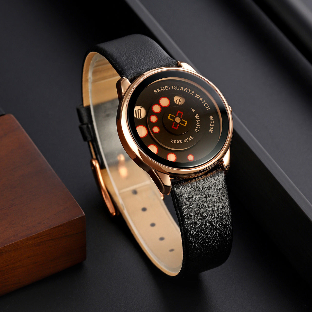 2002 Skmei Reloj para Hombre Pulsera de Cuero Análogo