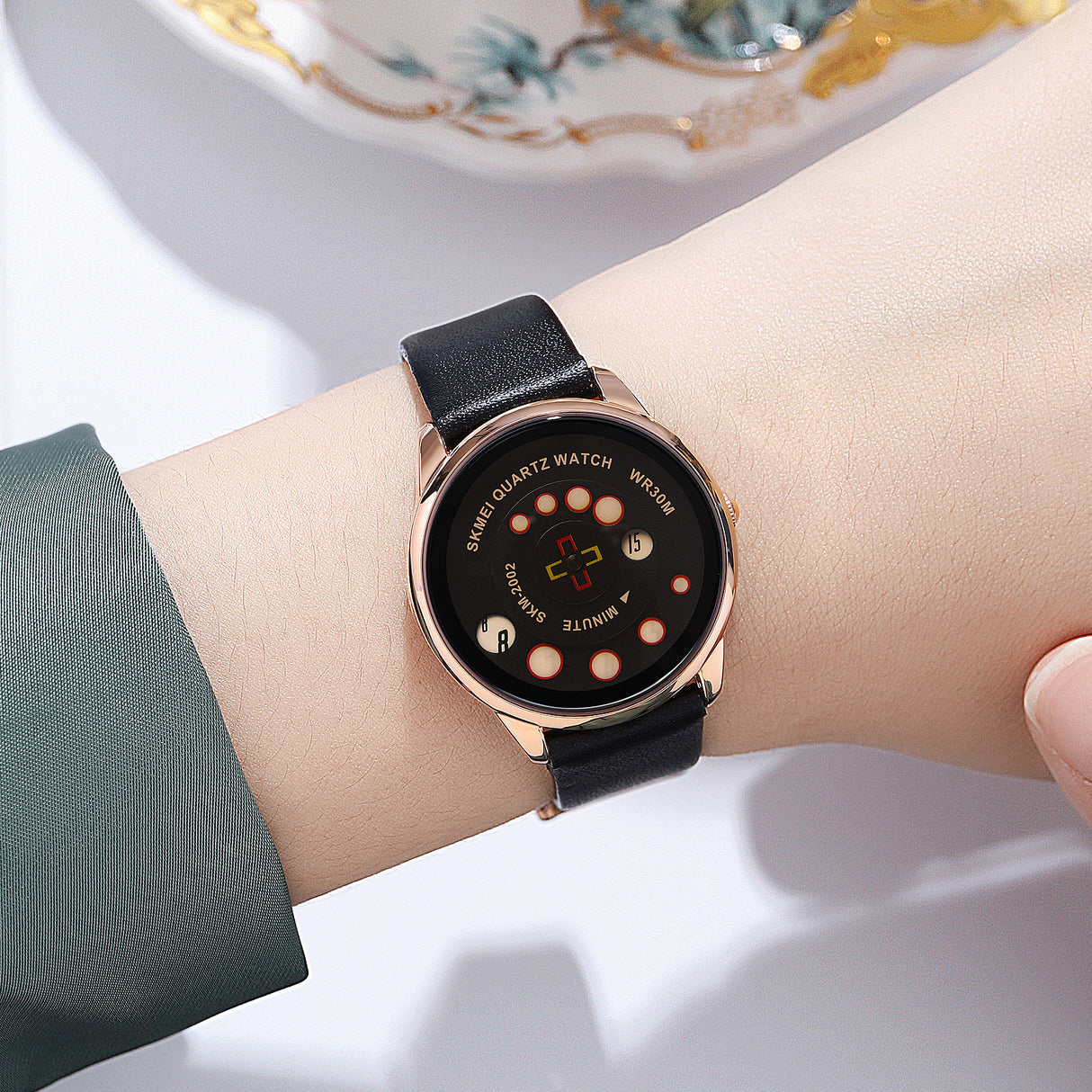 2002 Skmei Reloj para Hombre Pulsera de Cuero Análogo