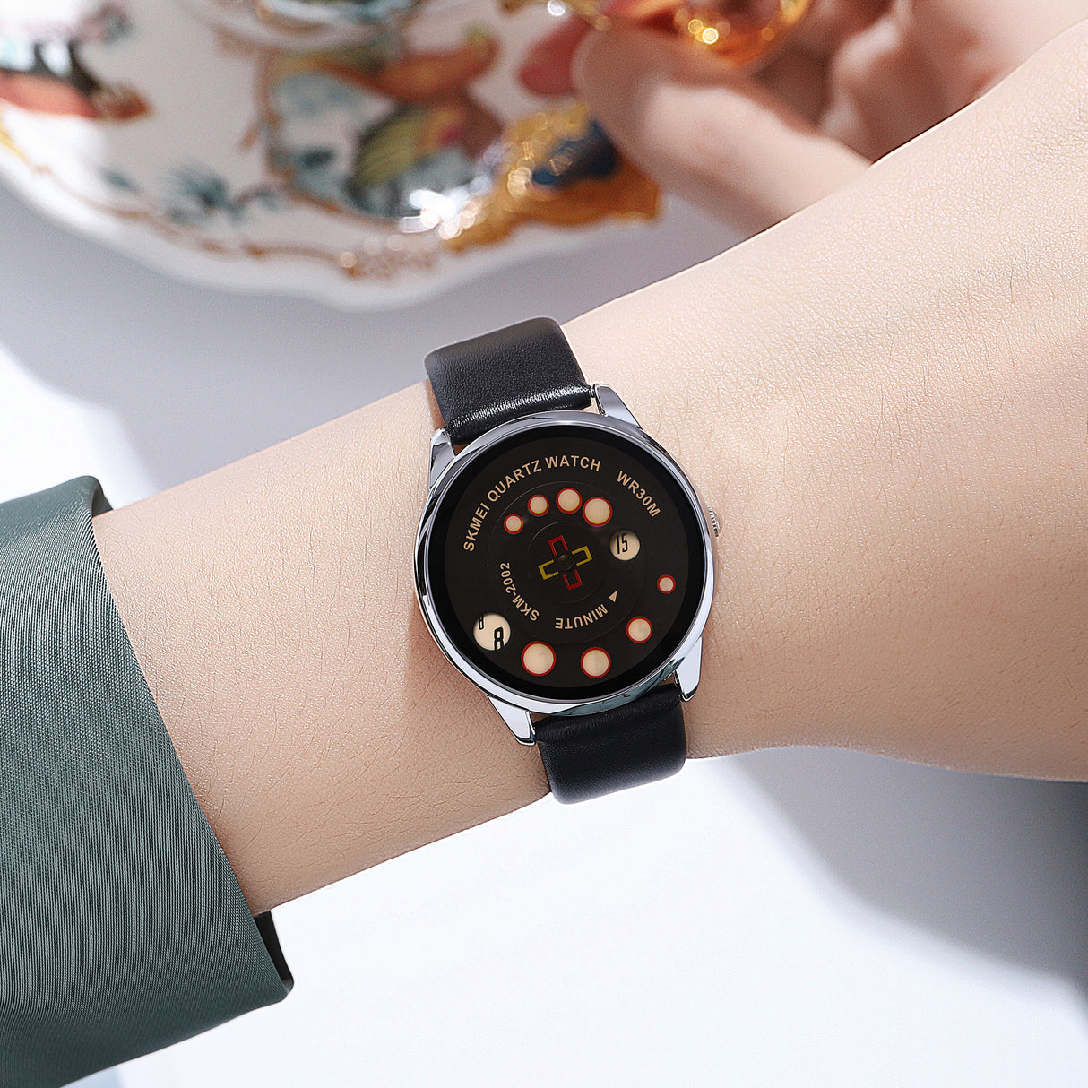 2002 Skmei Reloj para Hombre Pulsera de Cuero Análogo