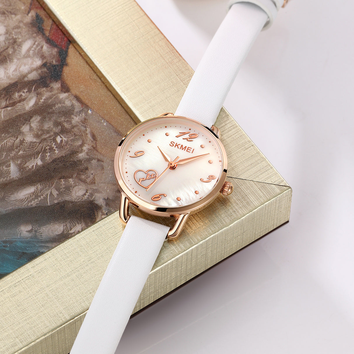 2005 Skmei Reloj para Mujer Pulsera de Cuero Análogo