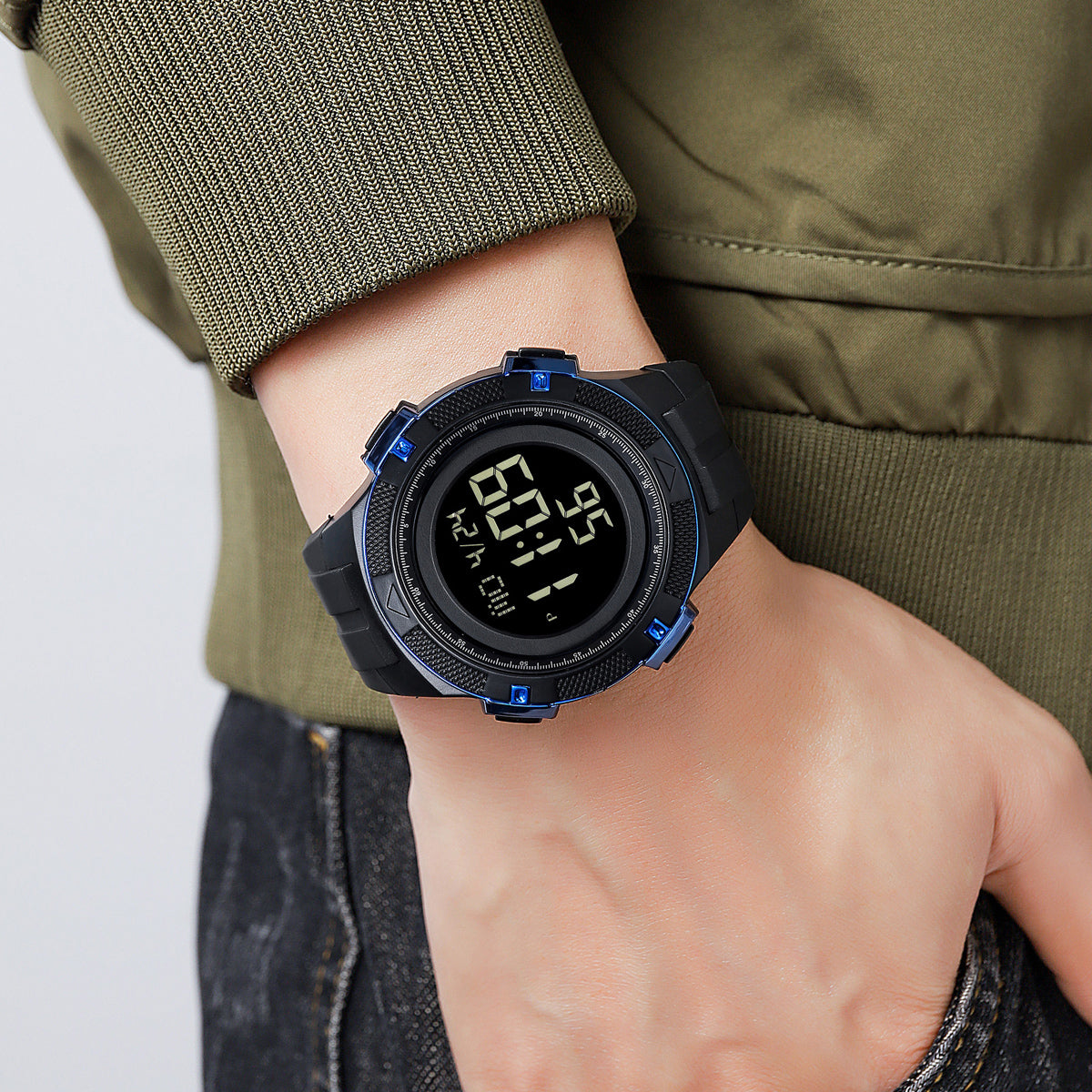 2078 Skmei Reloj para Hombre Pulsera de Caucho Digital