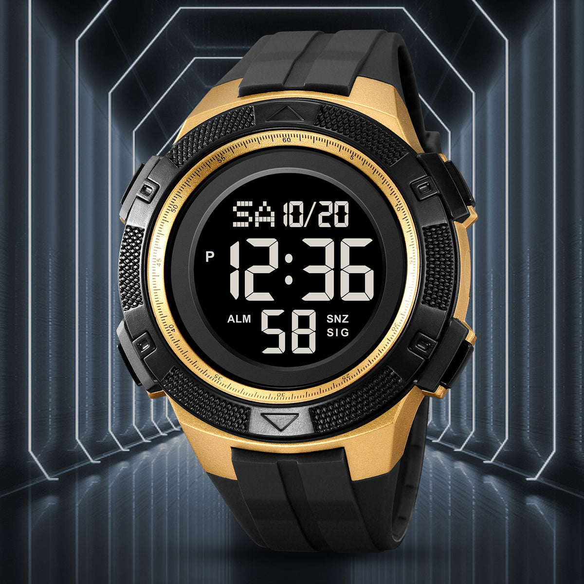 2078 Skmei Reloj para Hombre Pulsera de Caucho Digital