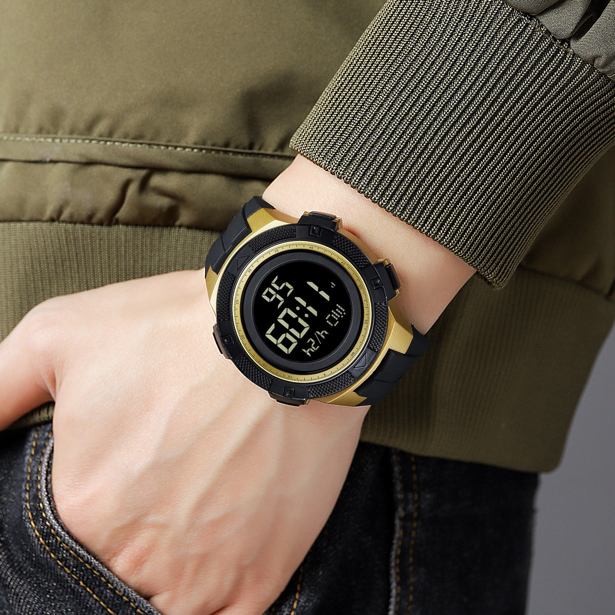 2078 Skmei Reloj para Hombre Pulsera de Caucho Digital