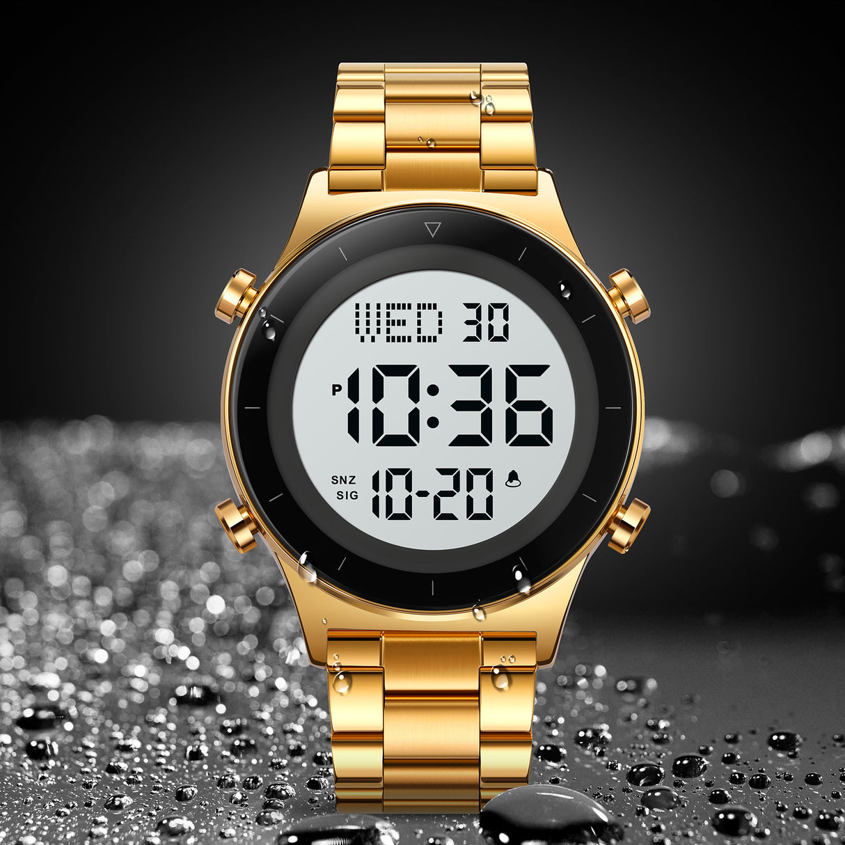 2079S Skmei Reloj para Hombre Pulsera de Metal Digital