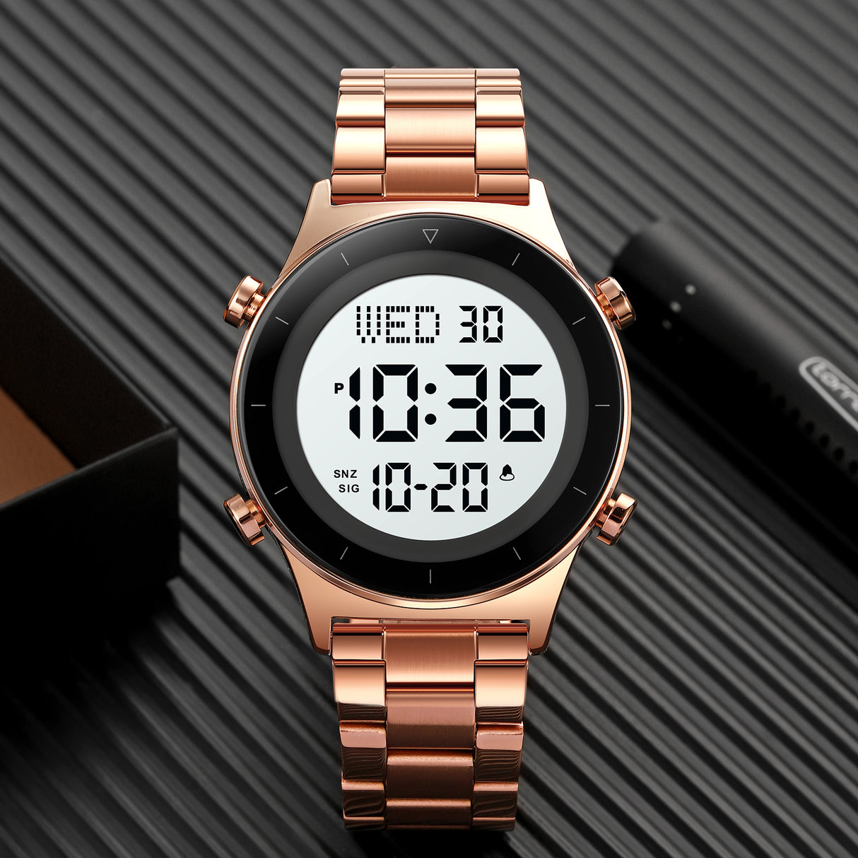 2079S Skmei Reloj para Hombre Pulsera de Metal Digital