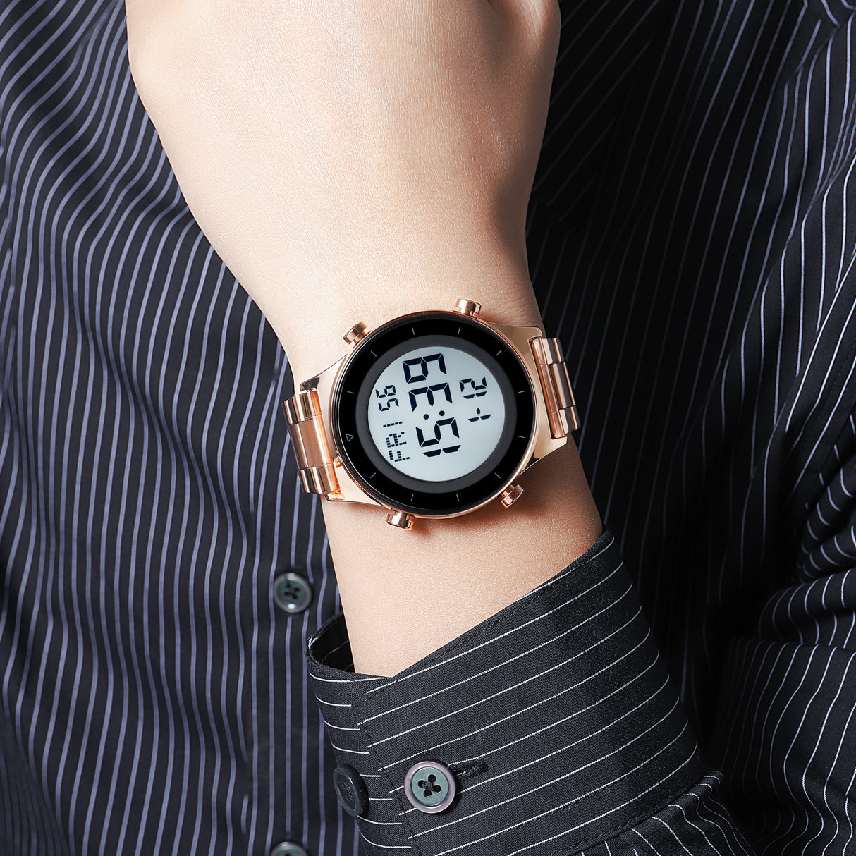 2079S Skmei Reloj para Hombre Pulsera de Metal Digital