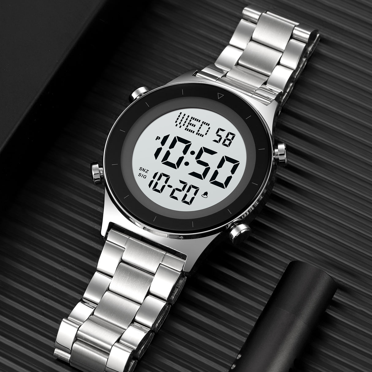 2079S Skmei Reloj para Hombre Pulsera de Metal Digital