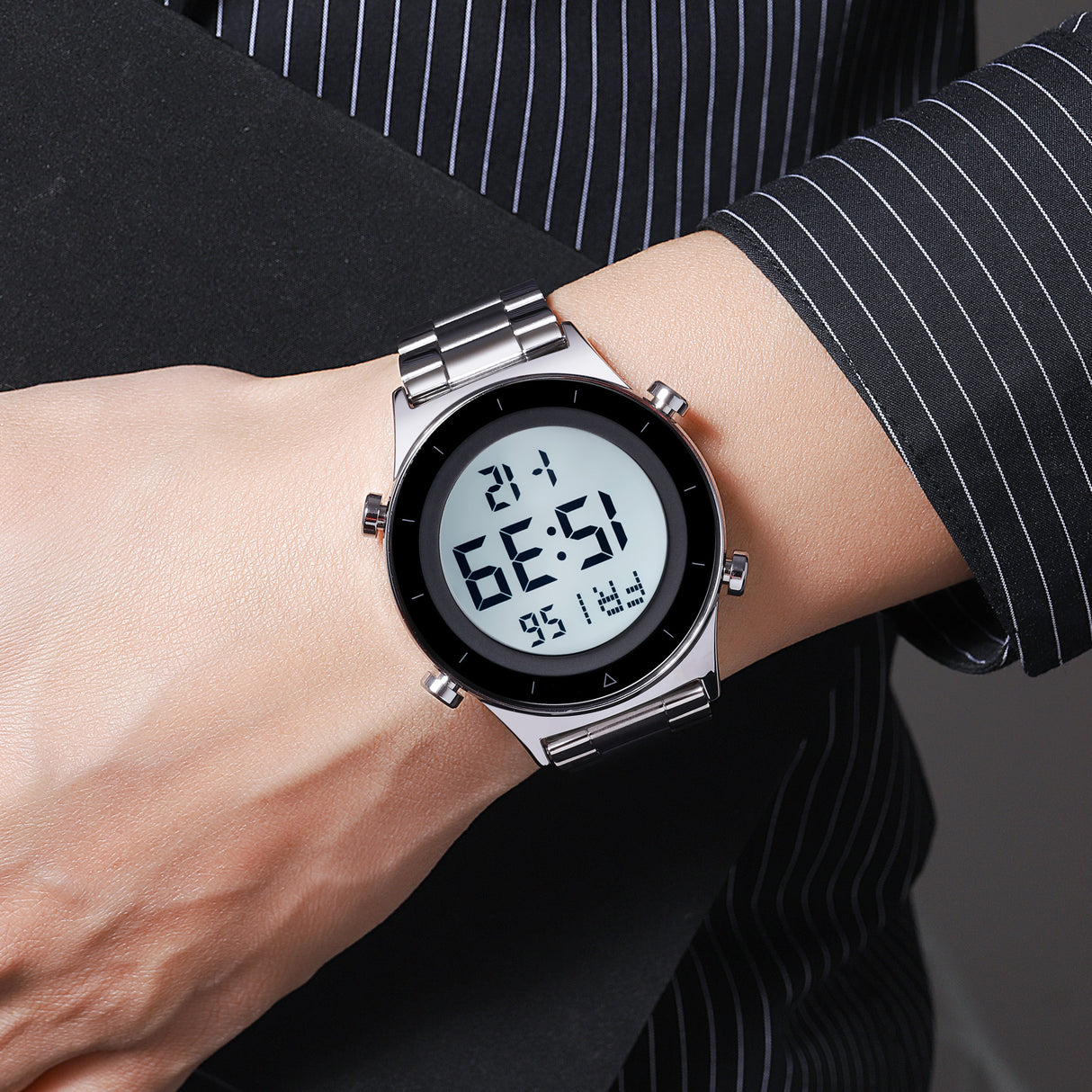 2079S Skmei Reloj para Hombre Pulsera de Metal Digital