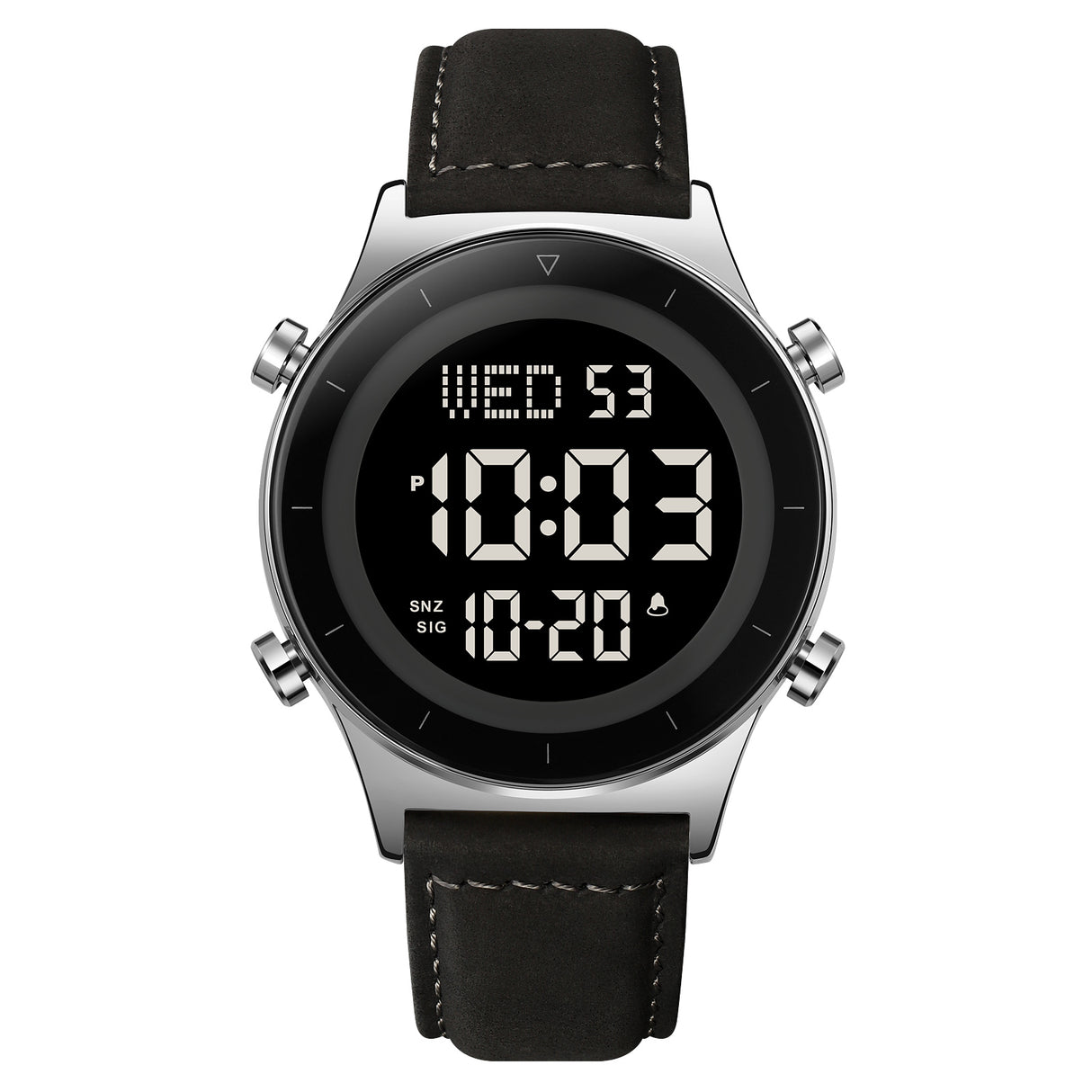 2079L Skmei Reloj para Hombre Pulsera de Cuero Digital