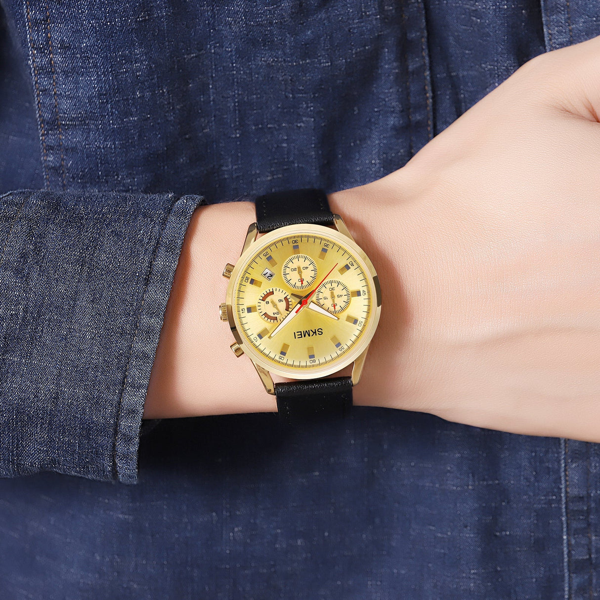 2083 Skmei Reloj para Hombre Pulsera de Cuero Análogo