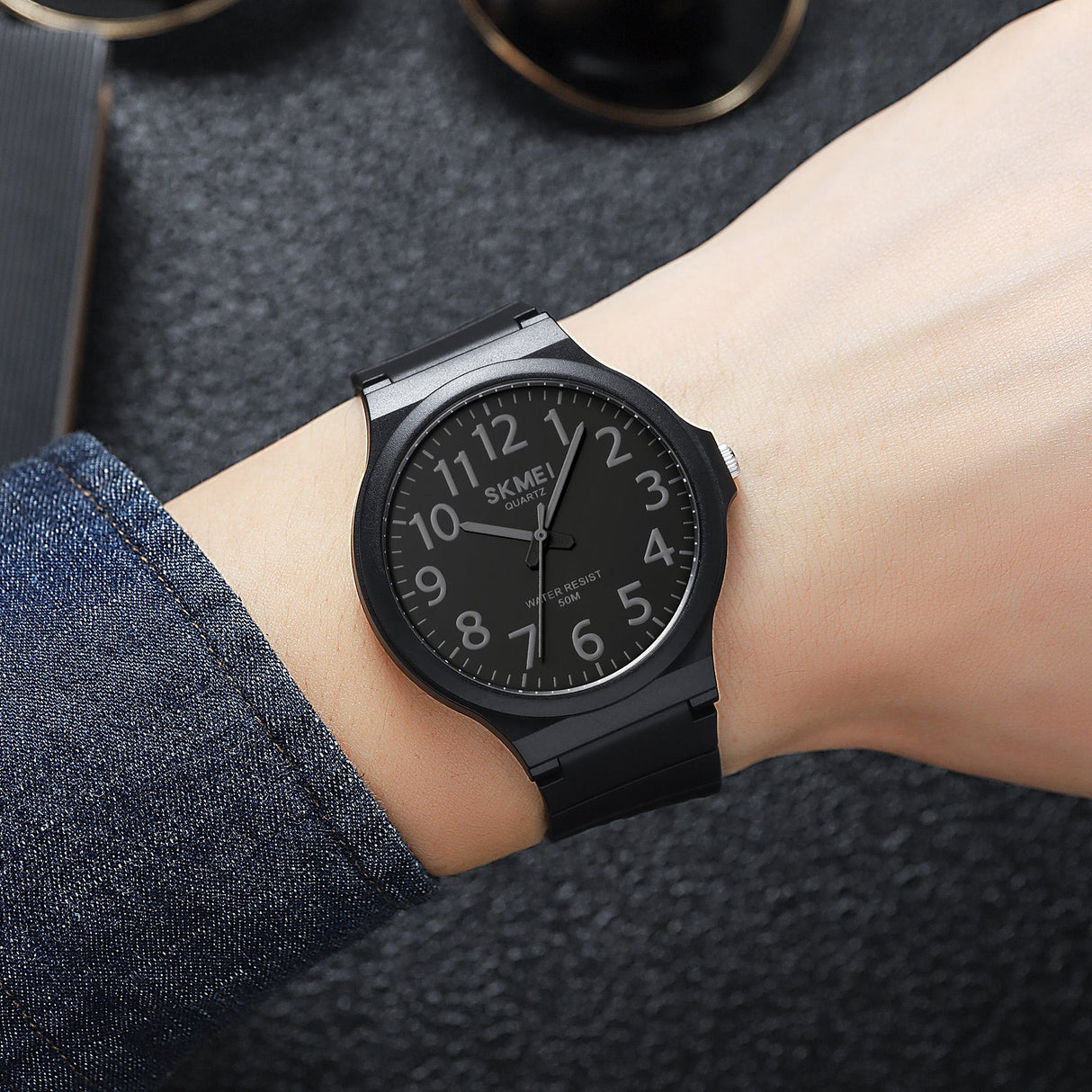 2108 Skmei Reloj para Hombre Pulsera de Caucho Análogo