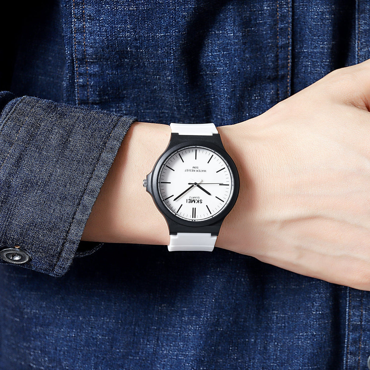 2108 Skmei Reloj para Hombre Pulsera de Caucho Análogo