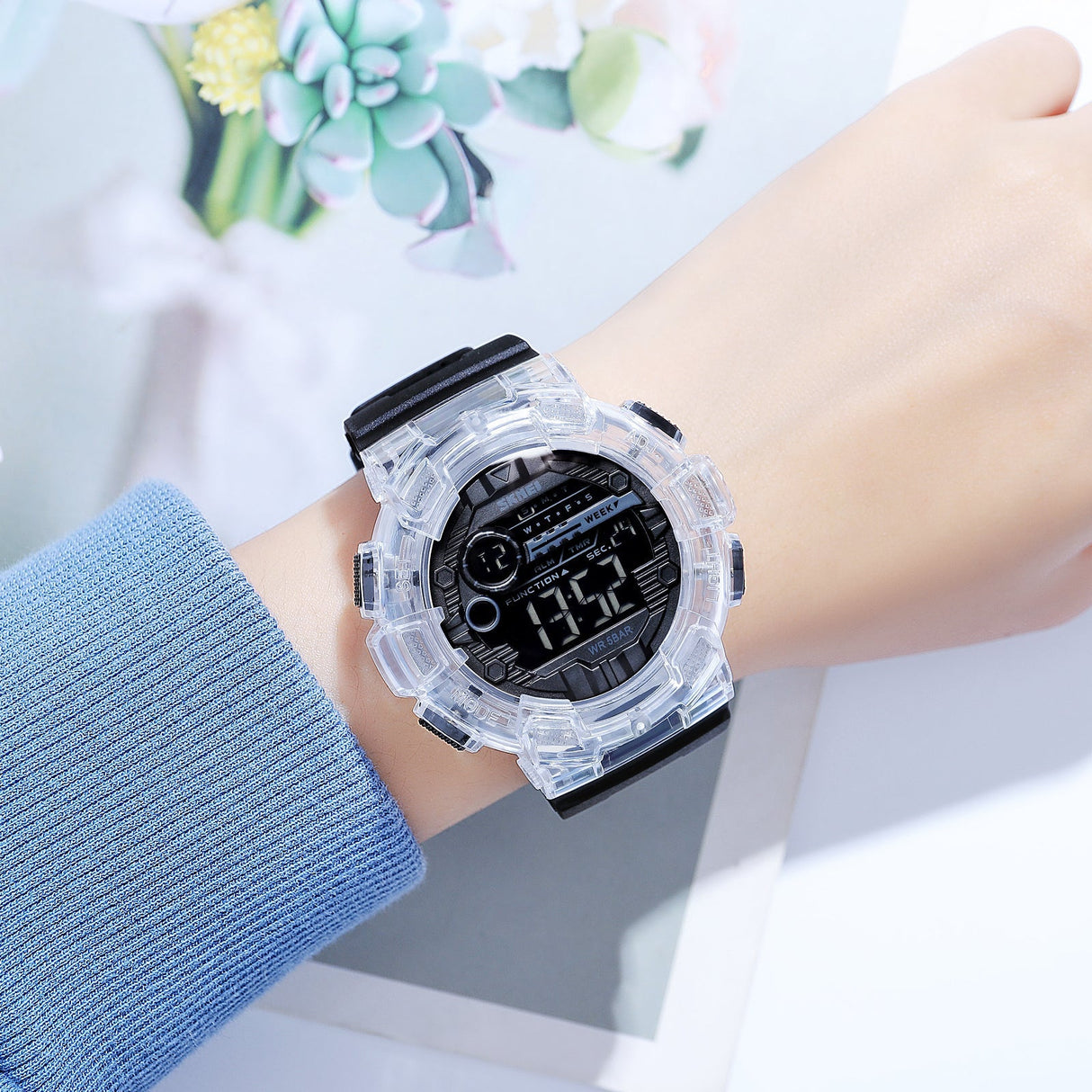 2110 Skmei Reloj para Hombre Pulsera de Caucho Digital