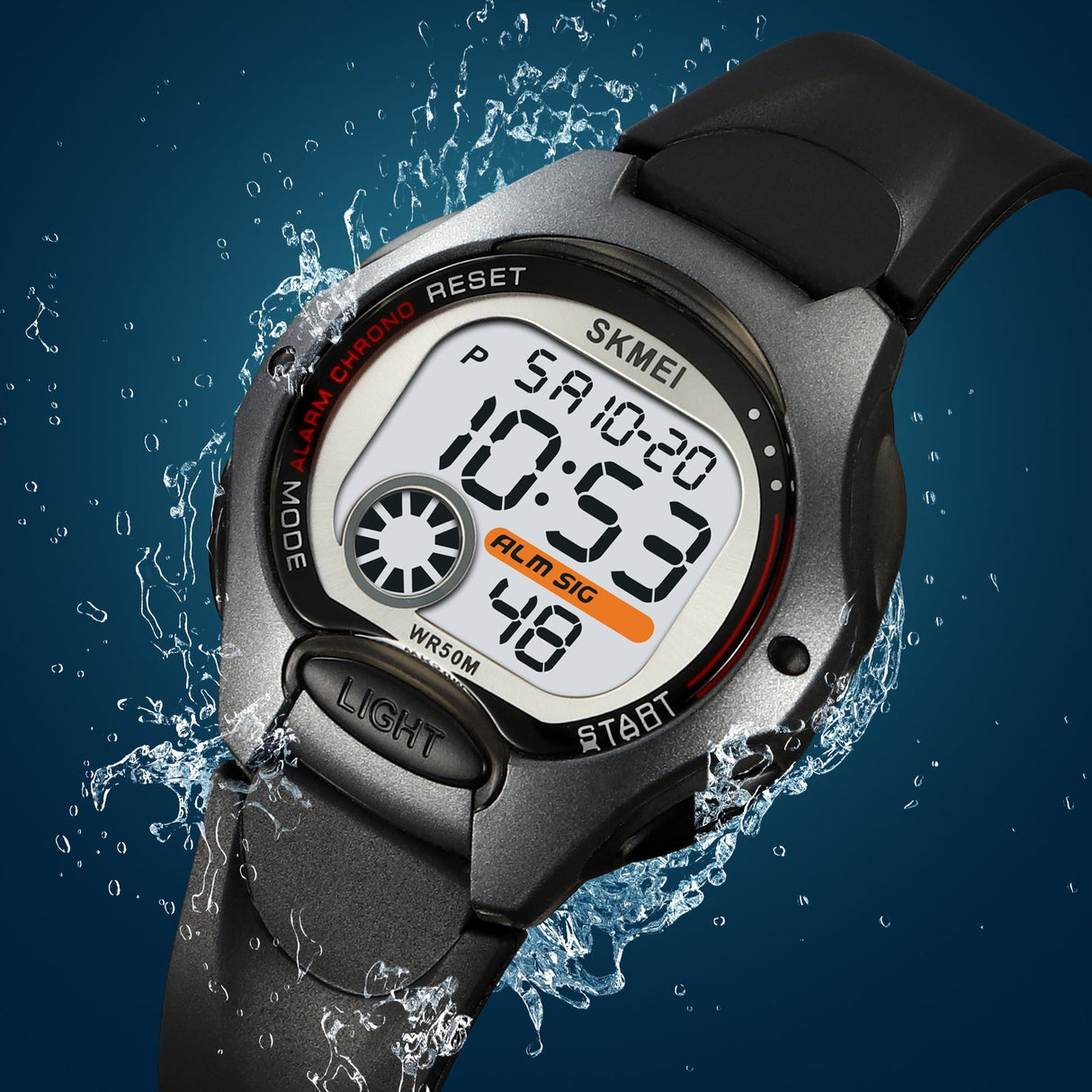 2129 Reloj SKMEI digital para niños pulsera de caucho