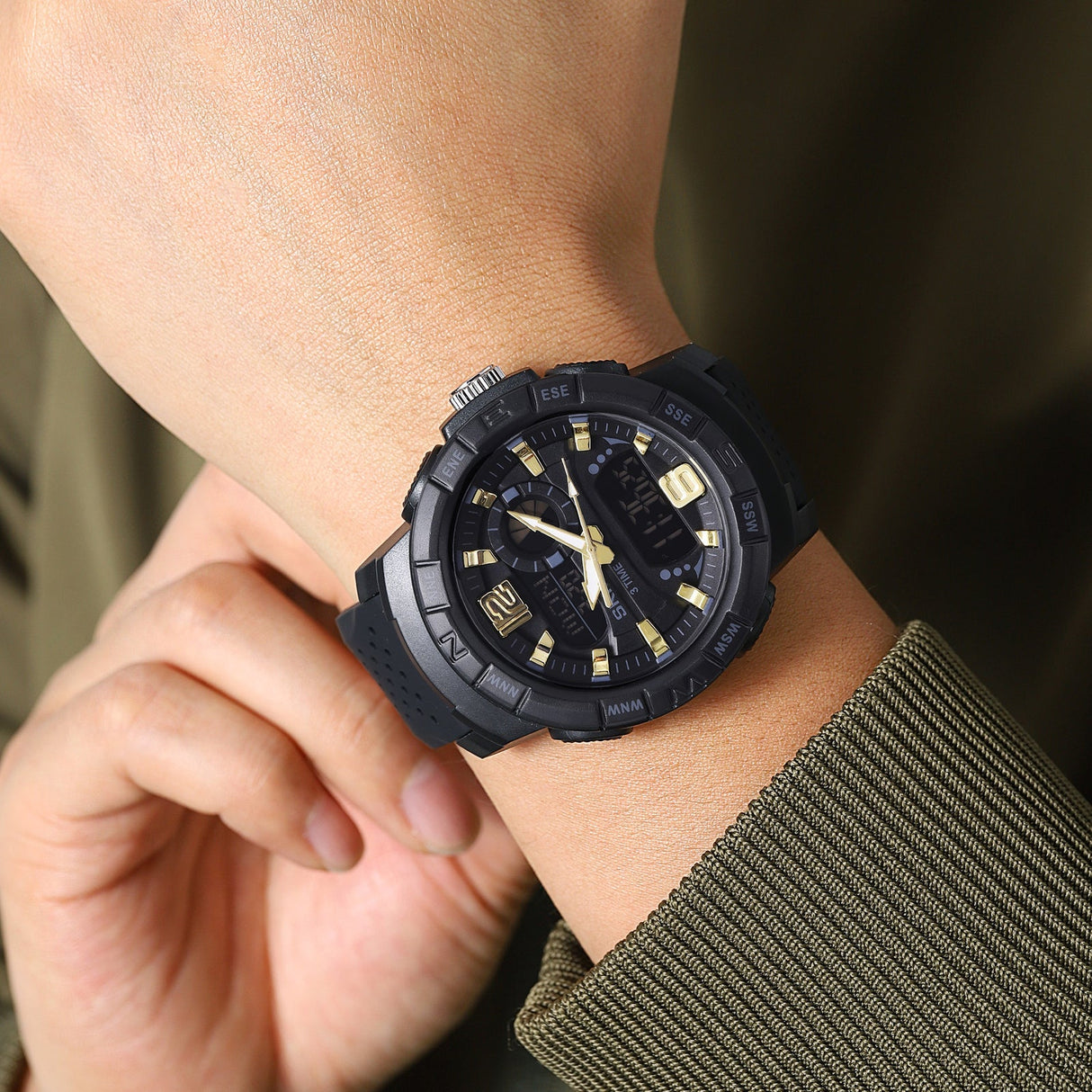 2163 Reloj Skmei pulsera de resina doble hora