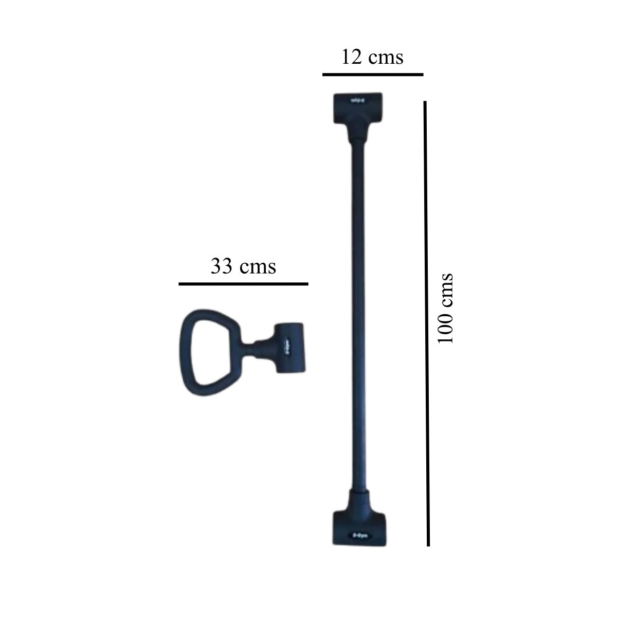 Barra recta y de kettlebell de hierro para usar con mancuernas 28765-2