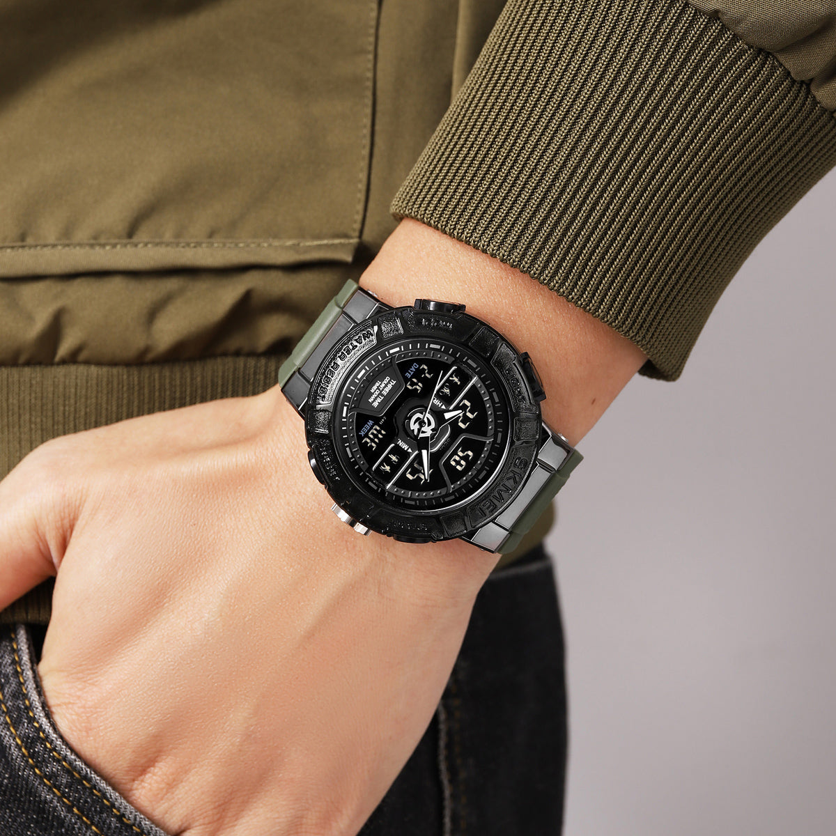 2227 Reloj Skmei deportivo para caballero pulsera de resina