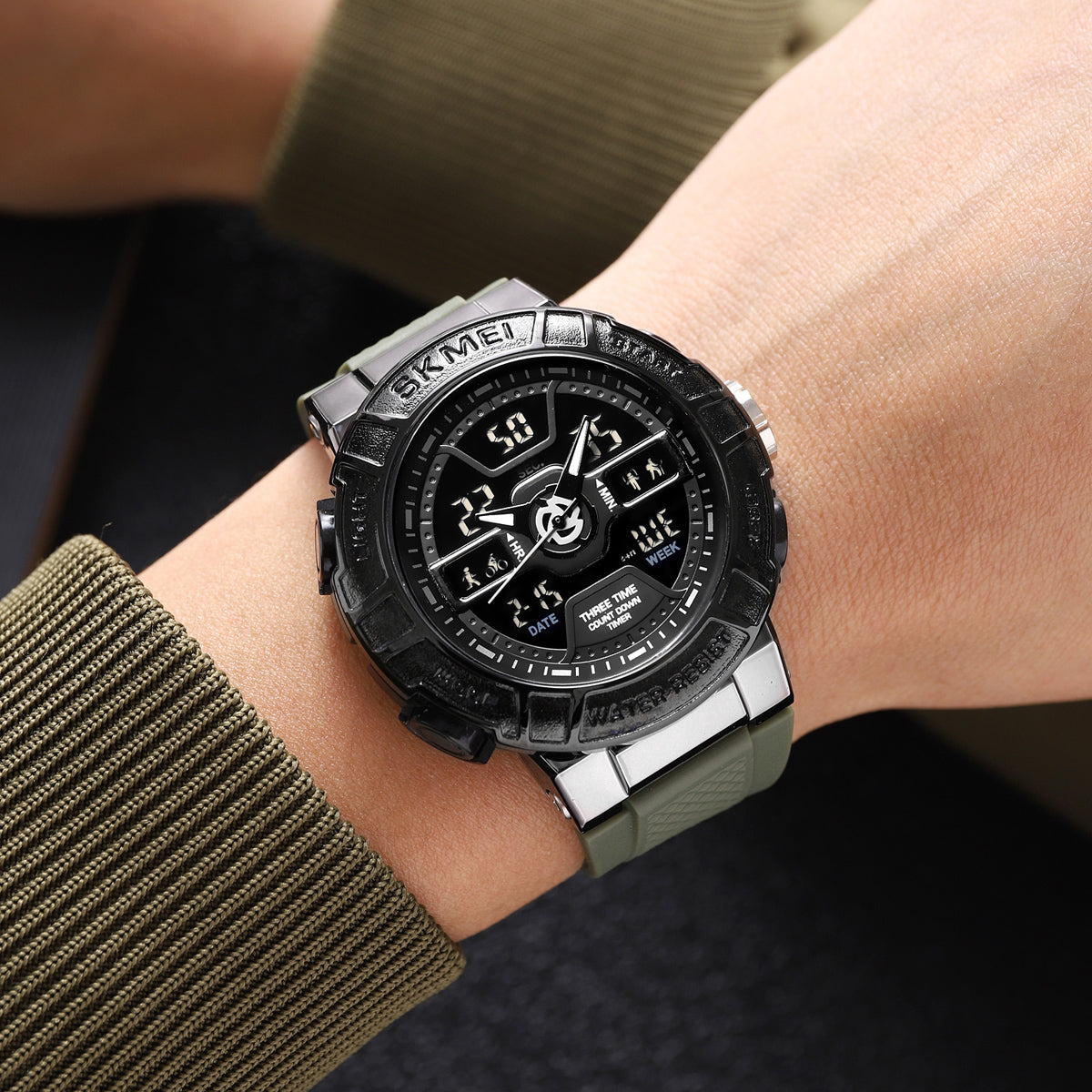 2227 Reloj Skmei deportivo para caballero pulsera de resina