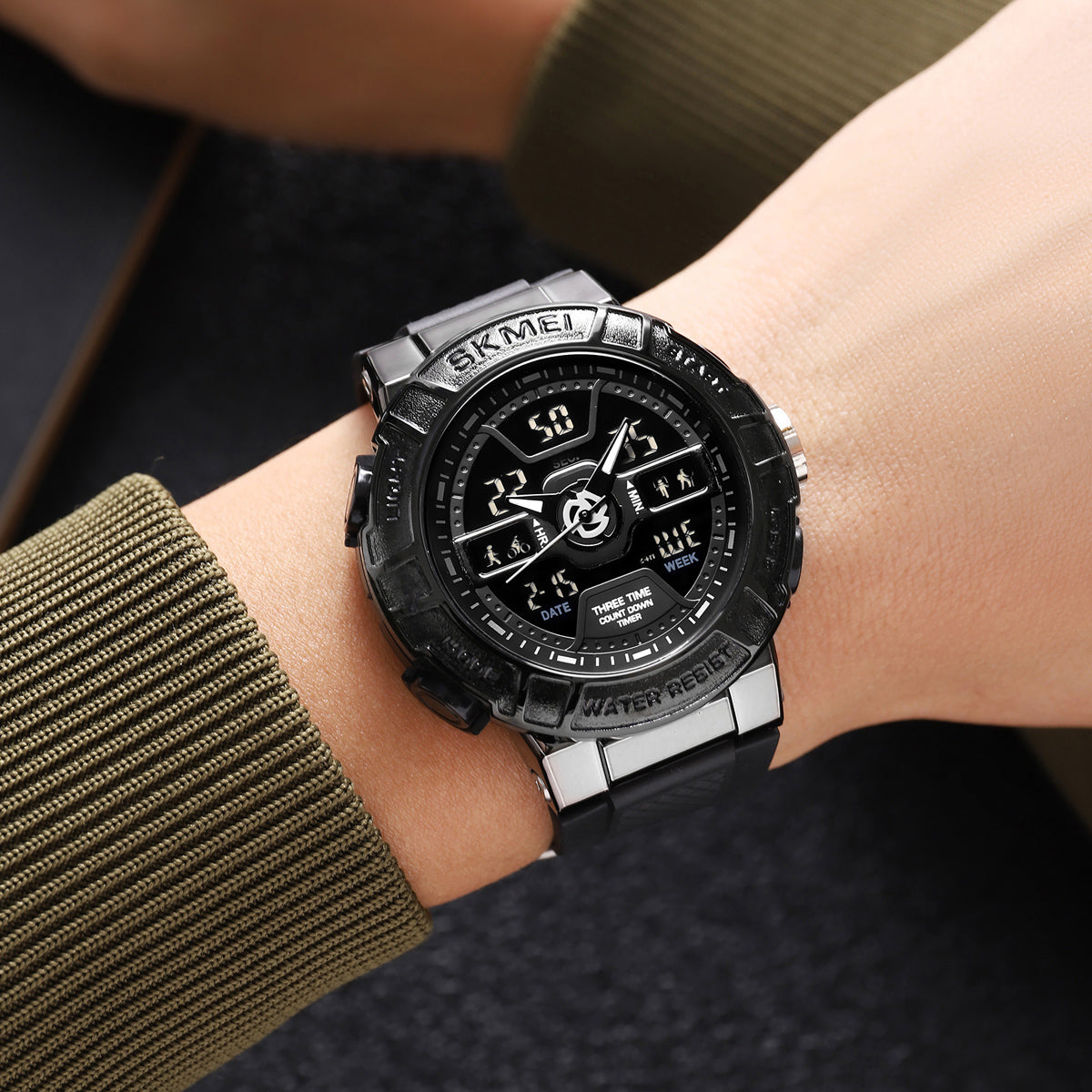 2227 Reloj Skmei deportivo para caballero pulsera de resina