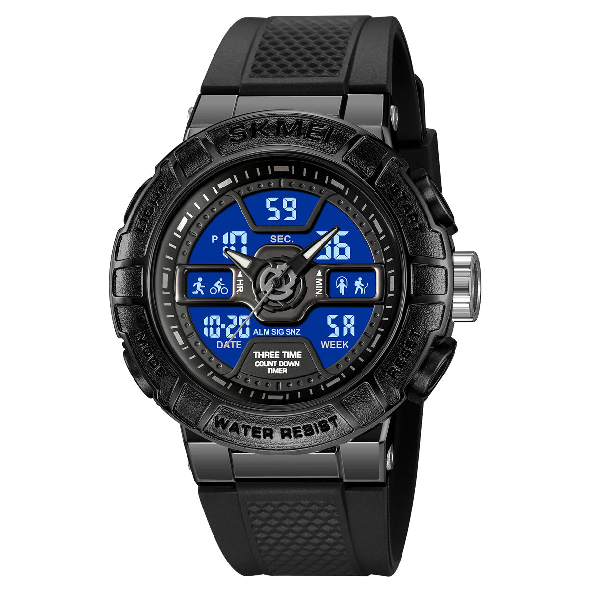 2227 Reloj Skmei deportivo para caballero pulsera de resina